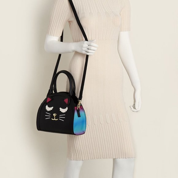 NWT Betsey Johnson Rainbow Ombre Cat Handbag - Picture 6 of 7